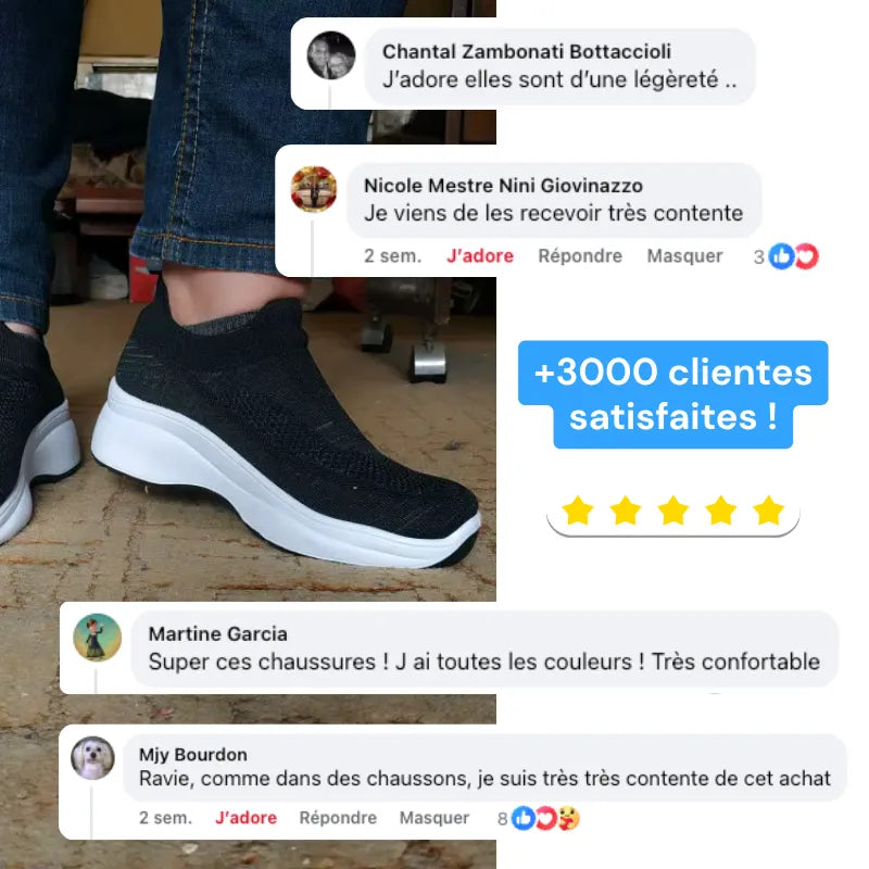 ErgoComfort+ - Baskets en mesh avec soutien renforcé au talon