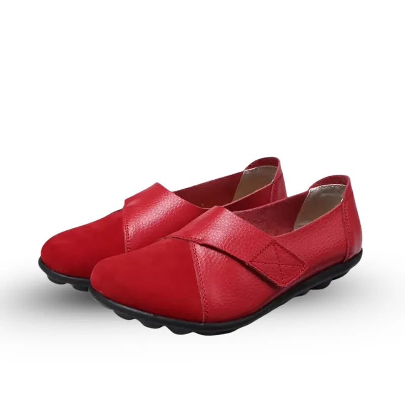 Serena - Ballerines à scratch en cuir vegan