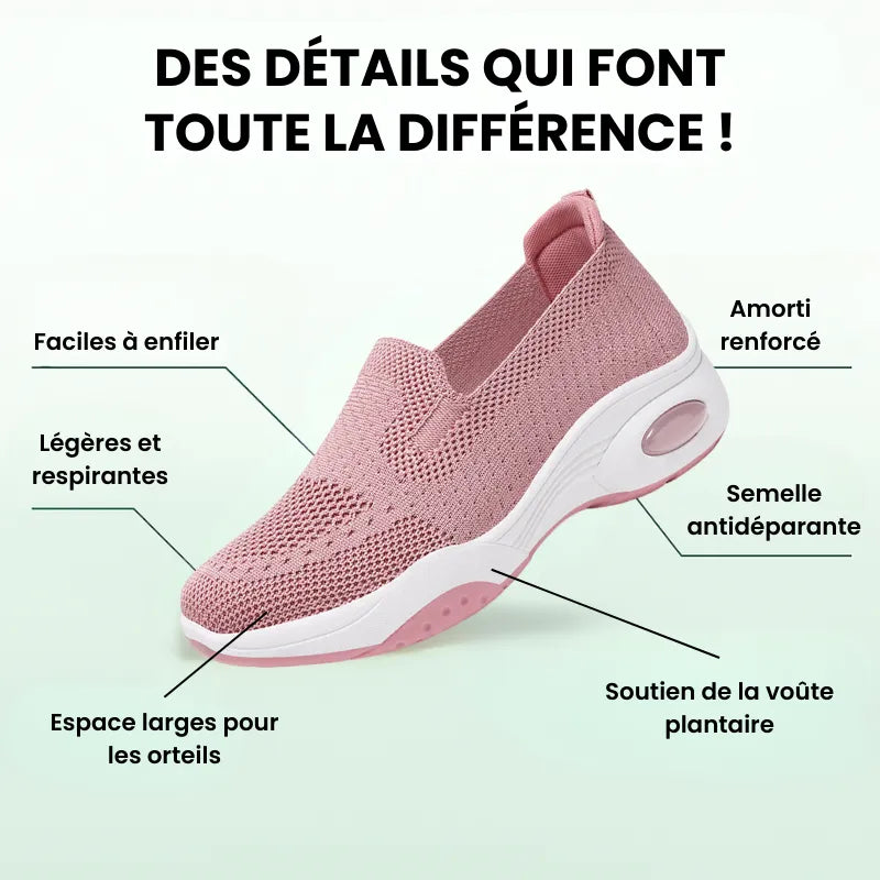 OrthoAir - Baskets légères à bulles d’air avec talon renforcé