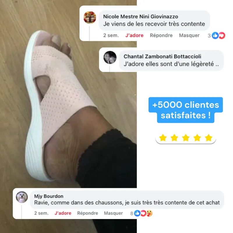 OrthoFeet™- Sandales compensées à confort orthopédique