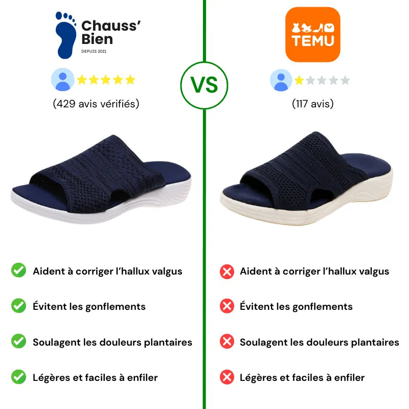 OrthoFeet™- Sandales compensées à confort orthopédique