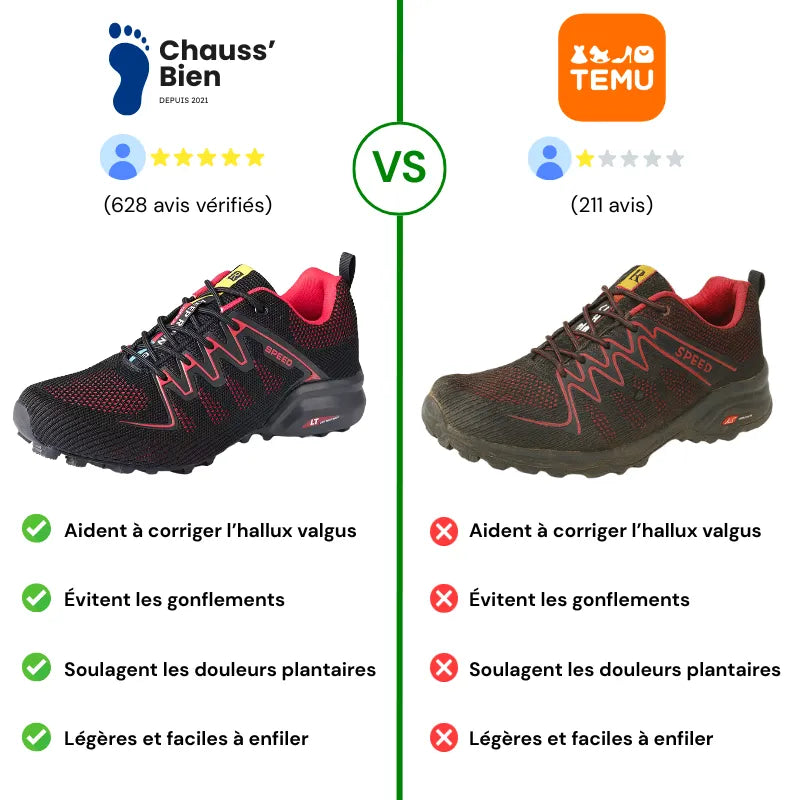 OrthoSpeed™ - Chaussures de marche à confort orthopédique pour homme