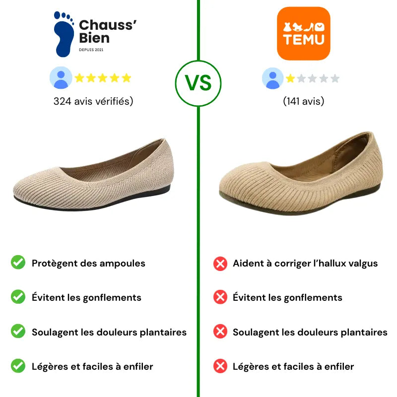 Simona™ - Ballerines à confort orthopédique